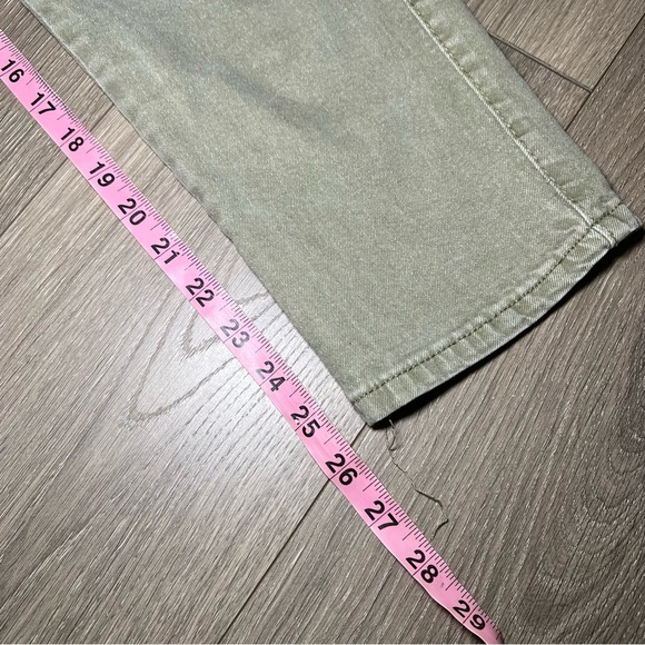 Zara Youth Junior Size Small 13-14 Green Denim Straight Leg - Picture 10 of 11